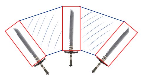 Sword swinging while creating shapecasts
